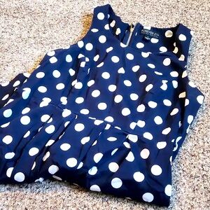 Forever21+ Navy Polka Dot sleeveless dress 2X